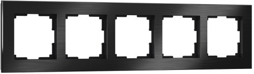 Рамка универсальная Werkel Aluminium 5-м. металл черный алюминий картинка